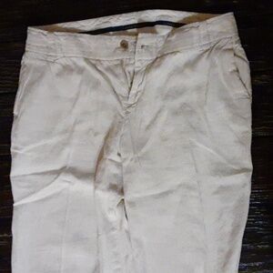 Banana Republic Martin Fit Cream Trousers